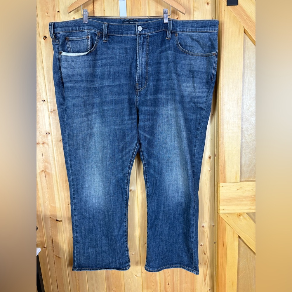 Lucky Brand Mens 181 Relaxed Straight Leg Jeans Size 50 x 30 Blue Cotton Stretch